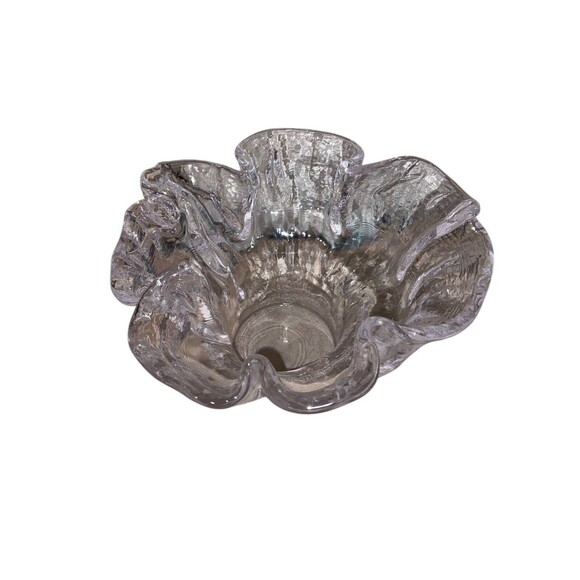 Vintage Sweden art Glass  Vase signed Lindshammar Chr Sjogren - Picture 2 of 4